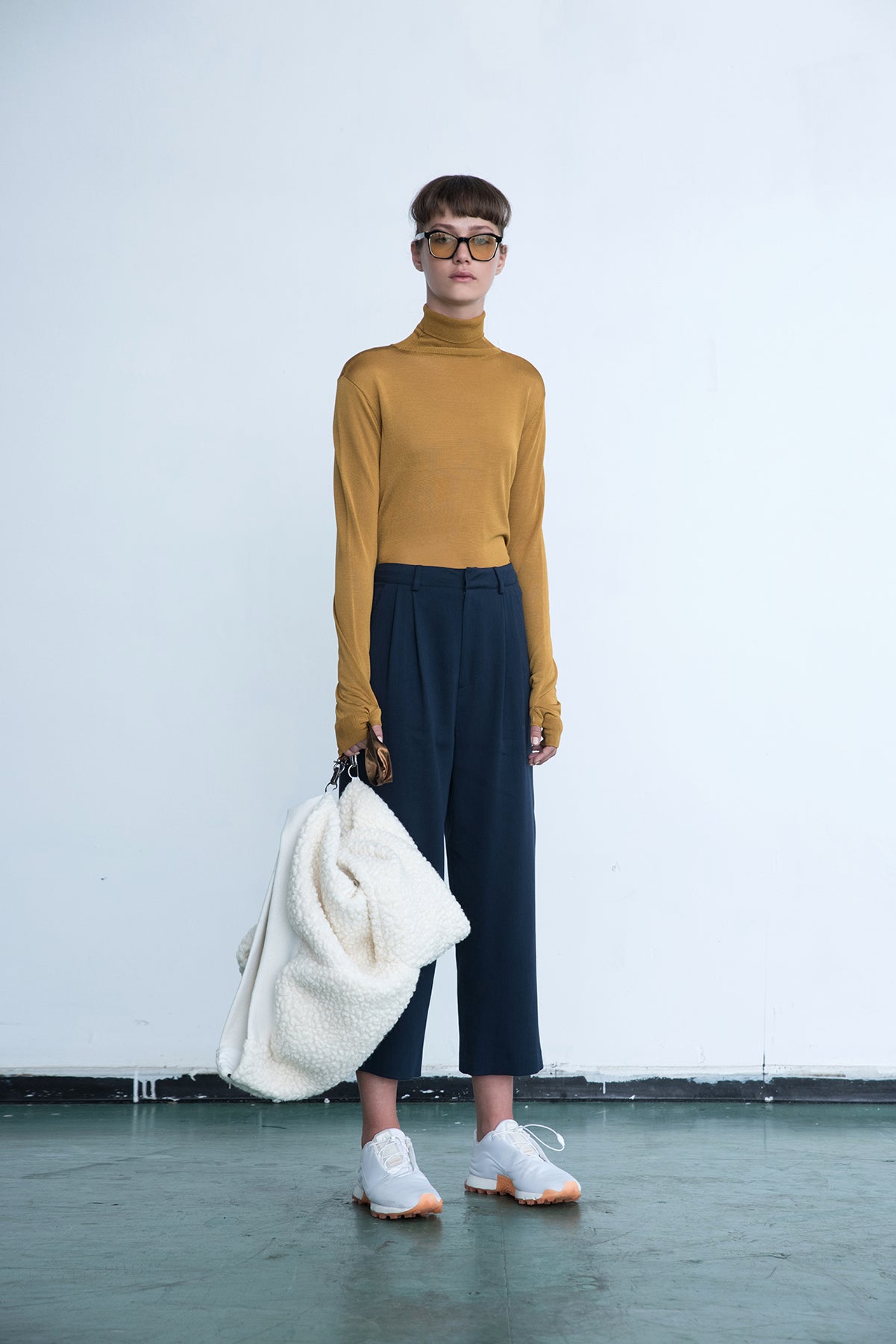 Viscose Gloved Knit in Gold 