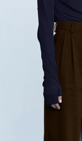 Viscose Gloved Knit in Navy 